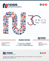 Felices Fiestas 2018. Nosis 30 Años (1988 - 2018)